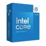 Processeur Intel Core i5-14600K avec 14 cœurs, fréquence de 3.5 GHz et boost jusqu'à 5.3 GHz