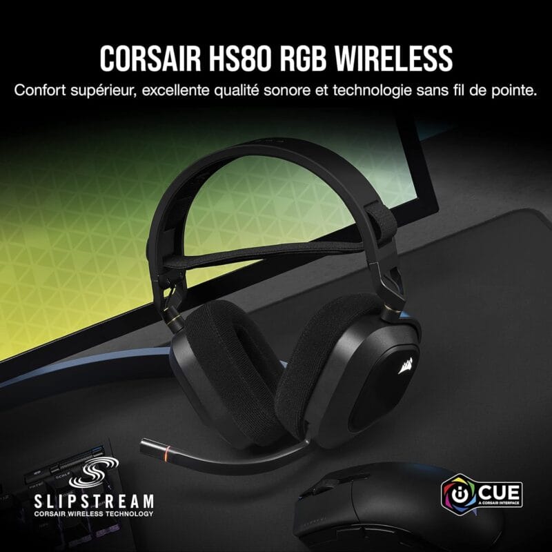 Casque gaming premium HS80 RGB WIRELESS 1 Casque gaming premium HS80 RGB WIRELESS