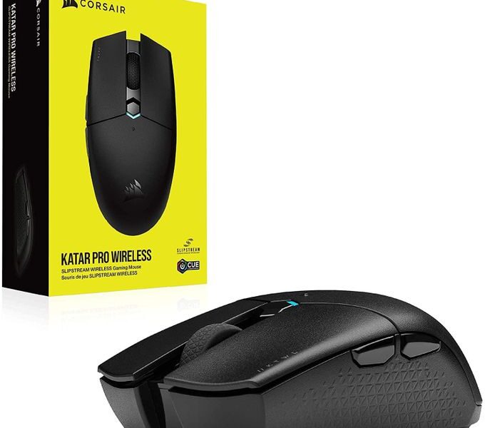 La CORSAIR KATAR PRO WIRELESS est une souris de jeu ultra-légère conçue pour les joueurs FPS, offrant une connectivité sans fil fiable et une précision exceptionnelle avec un capteur optique de 10 000 DPI. Sa légèreté et son ergonomie permettent un contrôle rapide et une réactivité optimale.