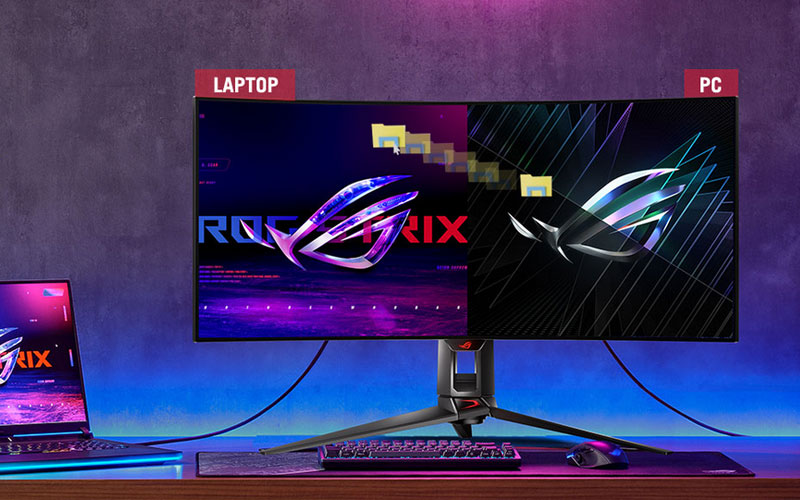 ASUS ROG Swift OLED PG34WCDM Moniteur de Jeu OLED QHD 240 Hz incurvé AdaptiveSync HDR OLED 34" 2 ASUS ROG Swift OLED PG34WCDM