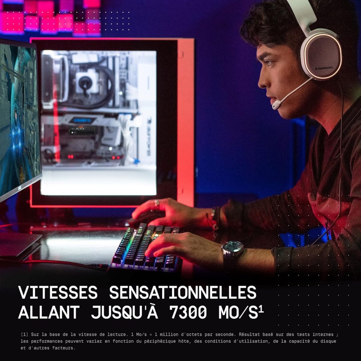 WD_BLACK SN850X SSD 2 To, SSD avec dissipateur thermique PCIe Gen 4.0 NVMe - Compatible PS5 1 SN850X SSD 2 To