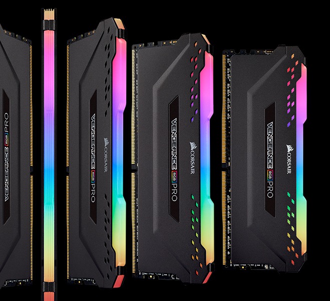 VENGEANCE RGB PRO 32GB DDR4 (2x16GB) DRAM 3200MHz C16-Noir 1 Corsair Mémoire DDR4 3200 MHz C16 Vengeance RGB Pro 32 Go (2×16 Go) Noire