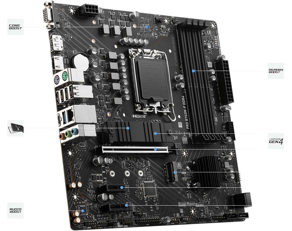 MSI PRO B760M-P DDR4 1 MSI PRO B760M-P DDR4