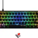 Clavier mécanique The G-Lab Keyz Thallium 60% avec rétroéclairage RGB, switchs Outemu Red, format compact, compatible multi-plateforme.