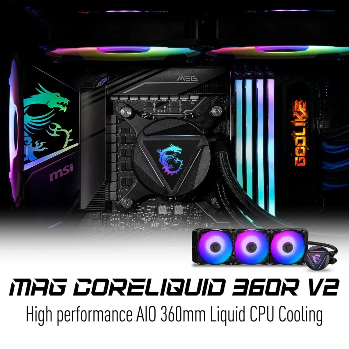 MSI MAG CORELIQUID 360R V2 Kit AIO Watercooling,Compatible AMD & Intel 1 MSI MAG CORELIQUID 360R V2 Kit AIO Watercooling,Compatible AMD & Intel