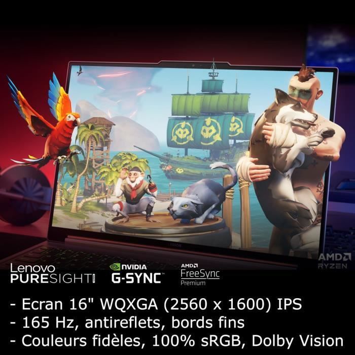 Lenovo Legion S5 AMD R7-7435HS RTX 4070 140W 16 Go RAM 512 Go SSD Écran 16" WQXGA 165Hz 1 Lenovo Legion S5 16ARP9