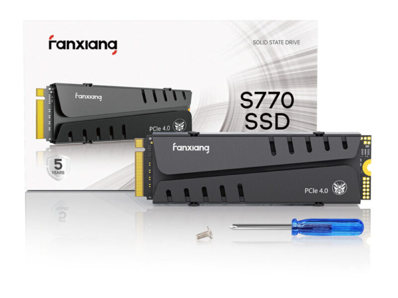 Fanxiang SSD 4 To NVMe PCIe 4.0 Gen4x4 M.2 2280 avec Cache DRAM et Dissipateur Thermique