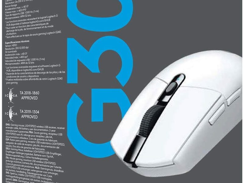 Souris gaming sans fil Logitech G305 Lightspeed blanche