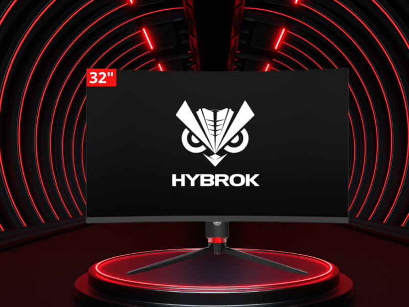 Moniteur Hybrok Wings HG32QHD 32" QHD pour gamers marocains