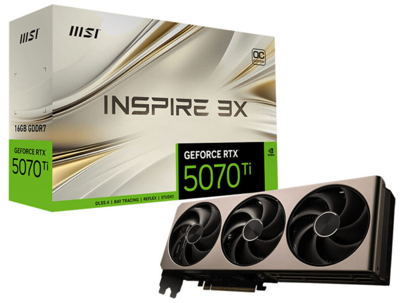MSI GeForce RTX 5070 Ti 16G INSPIRE 3X OC