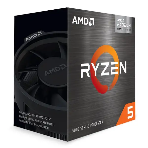 Boîte du processeur AMD Ryzen 5 5600GT Wraith Stealth (vue avant du packaging)