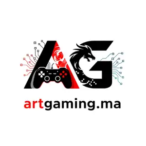 logo art gaming fes blanc