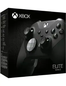 Manette Xbox Elite Series 2 sans fil noire posée sur une table de gamer