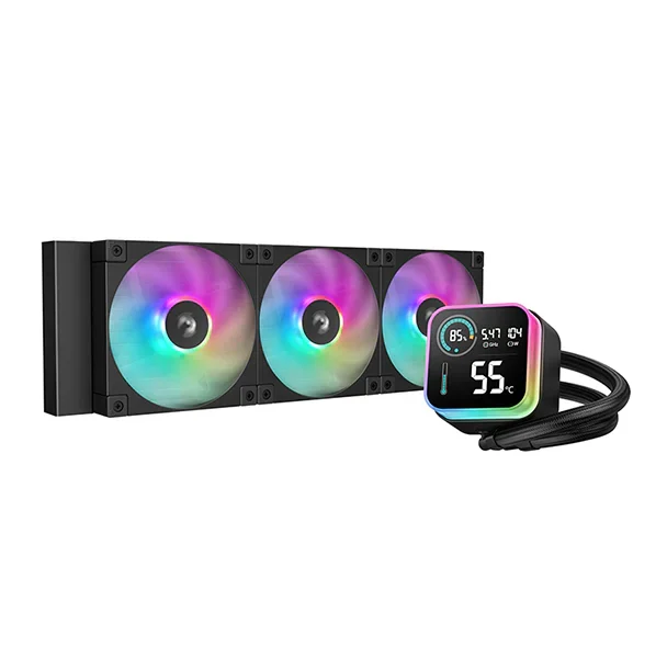 Image du watercooling DeepCool LQ360 Black – kit AIO 360 mm avec éclairage ARGB pour CPU Intel et AMD