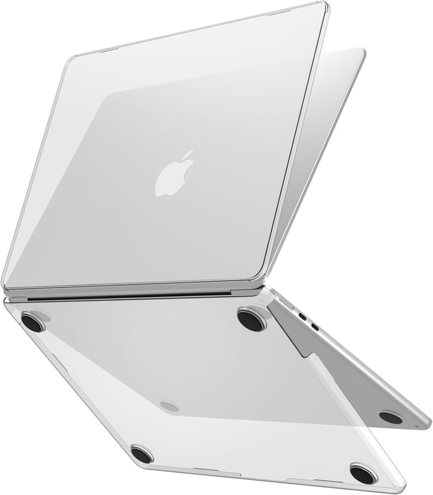 coque-rigide-macbook-pro-13-transparent-1.jpg Vue avant de la coque rigide MacBook Pro 13