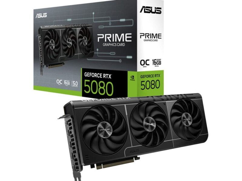 Carte graphique ASUS GeForce RTX 5080 Prime 16GB GDDR7 OC Edition – Maroc