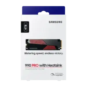 Samsung 990 PRO Dissipateur 4To M.2 NVMe PCIe Gen4 7400Mo-s