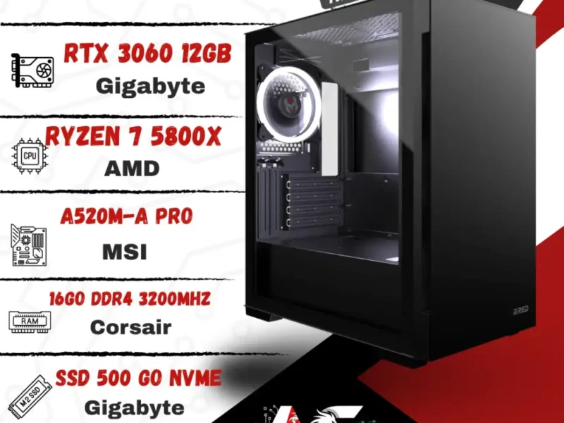 PC Gamer Ryzen 7 5800X avec RTX 3060 – ArtGaming Maroc 5