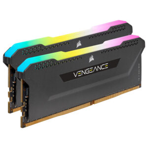 Ram Corsair Vengeance 32 Go (2 x 16 Go) RGB PRO SL Series  DDR4 3200 MHz CL16 - Noir Kit Dual Channel 2 barrettes de RAM DDR4 PC4-25600 - CMH32GX4M2E3200C16