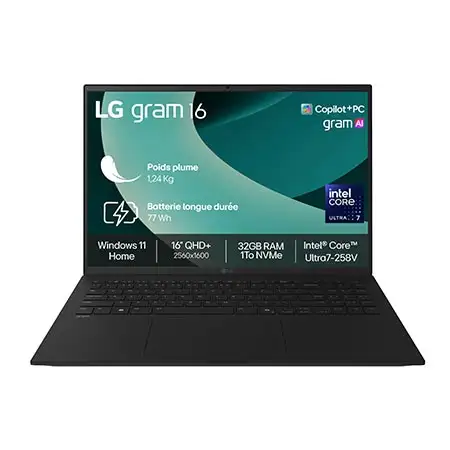 LG 16Z90TL-G.AU88F ultrabook LG gram 16 Core Ultra 7 32Go SSD 1To